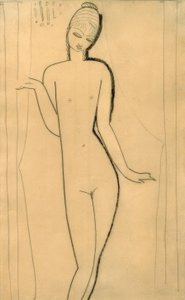 Naken ung jente - karyatid av Amedeo Modigliani