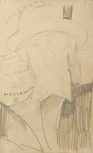Portrett av Blaise Cendrars, ca. 1916-18 av Amedeo Modigliani