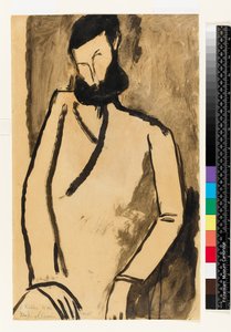 Portrett av en skjeggete mann, 1909 av Amedeo Modigliani