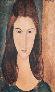 Portrett av en ung jente (olje på lerret) av Amedeo Modigliani