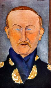 Portrett av maleren Léon Bakst 1866-1924, 1917 av Amedeo Modigliani