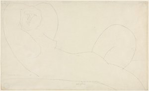 Liggende naken kvinne av Amedeo Modigliani