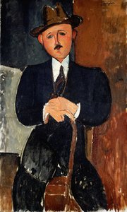 Sittende mann av Amedeo Modigliani