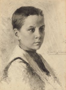 Selvportrett, 1899 av Amedeo Modigliani