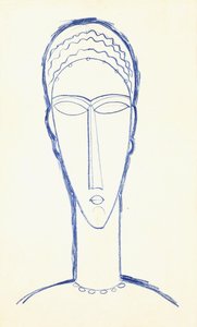 Studie for a Head for a Sculpture, ca. 1911 av Amedeo Modigliani