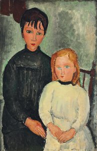 To jenter; De to jentene, 1918 av Amedeo Modigliani