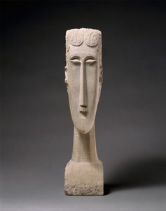 Womans Head, 1912 (kalkstein) av Amedeo Modigliani