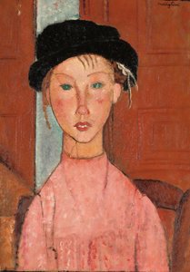 Ung jente i en beret, 1918 av Amedeo Modigliani