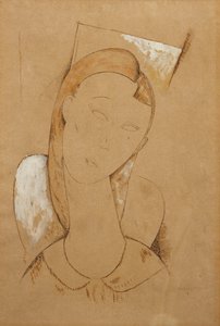 Ung kvinne; Giovane Donna, ca. 1917-1918 av Amedeo Modigliani