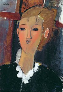 Ung kvinne i en liten ruff av Amedeo Modigliani
