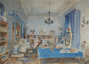Prins Pavel Petrovich Vyazemsky i sitt studie i Konstantinopel, 1850