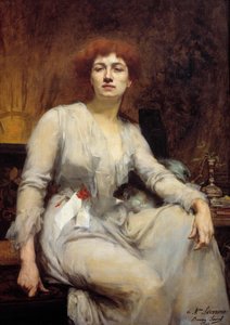 Portrett av Severine (Caroline Remys kone Guebhard) (1856-1929), sosialistisk journalist Maleri av Amelie Beaury Saurel (? -1924) 1893 Søn. 1,2x0,87 m. Paris, Musee Carnavalet av Amelie Beaury Saurel