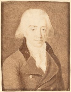 Mann i en flott frakk av American 18th Century or Possibly Joseph Badger