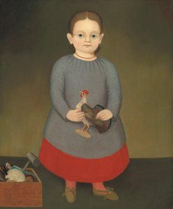 Jente med lekehane av American 19th Century