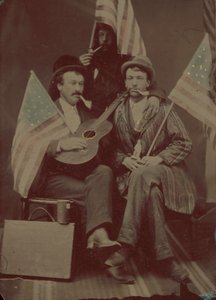 Portrett av tre menn av American 19th Century