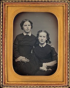 Portrett av to jenter av American 19th Century