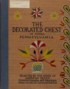 Omslag for foreslått portefølje "Decorated Chests of Rural Pennsylvania" av American 20th Century