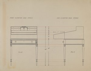 Skrivebord av American 20th Century
