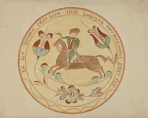 Pa. Tysk Plate av American 20th Century