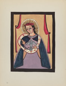Plate 11: Kunngjøring: Fra porteføljen "Spanske kolonialdesign i New Mexico" av American 20th Century