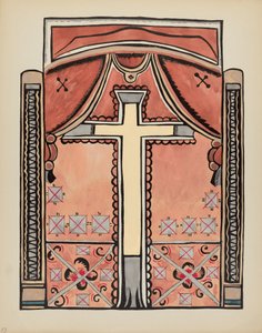 Plate 13: Design med kors: Fra porteføljen "Spanish Colonial Designs of New Mexico" av American 20th Century
