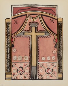 Plate 13: Designs with Cross, Chimayo: Fra porteføljen "Spanish Colonial Designs of New Mexico" av American 20th Century