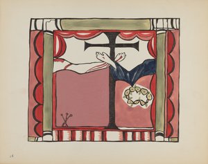 Plate 14: Hovedaltertavle, Chimayo: Fra porteføljen "Spanish Colonial Designs of New Mexico" av American 20th Century