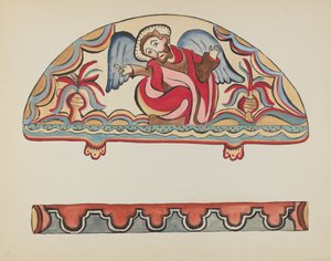Plate 15: The Creation (Lunette): Fra porteføljen "Spanish Colonial Designs of New Mexico" av American 20th Century
