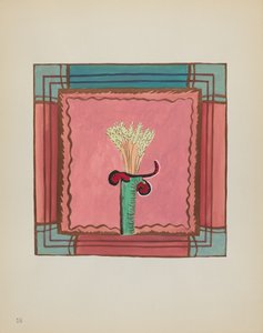 Plate 16: Wheat Sheaf, alterpanel: Fra porteføljen "Spanish Colonial Designs of New Mexico" av American 20th Century