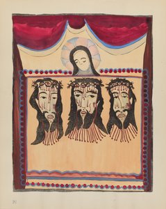 Plate 20 (variant): Saint Veronica: Fra porteføljen "Spanish Colonial Designs of New Mexico" av American 20th Century