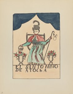 Plate 24: The Lost Child of Atocha: Fra porteføljen "Spanish Colonial Designs of New Mexico" av American 20th Century