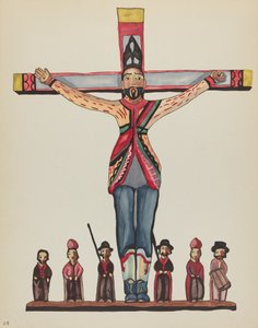 Plate 29: Saint Acacius: Fra porteføljen "Spanish Colonial Designs of New Mexico" av American 20th Century