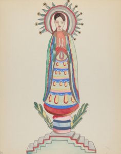 Plate 34: Our Lady of Light: Fra porteføljen "Spanish Colonial Designs of New Mexico av American 20th Century
