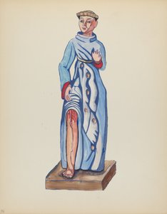 Plate 36: Saint Roch: Fra porteføljen "Spanish Colonial Designs of New Mexico" av American 20th Century