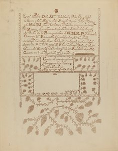 Plate 3: Pecos Book of Visitations: Fra porteføljen "Spanish Colonial Designs of New Mexico" av American 20th Century