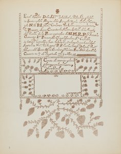 Plate 3: Pecos Book of Visitations: Fra porteføljen "Spanish Colonial Designs of New Mexico" av American 20th Century
