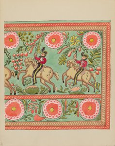 Plate 43: Malt brystdesign: Fra porteføljen "Spanish Colonial Designs of New Mexico" av American 20th Century