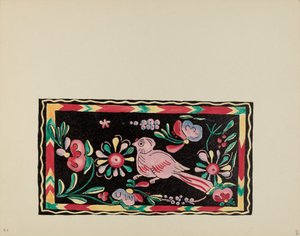 Plate 44: Malte brystdesign: Fra porteføljen "Spanske kolonialdesign i New Mexico" av American 20th Century