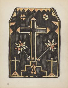Plate 46: Straw Applique Design: Fra porteføljen "Spanish Colonial Designs of New Mexico" av American 20th Century
