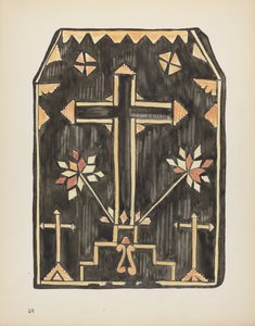 Plate 46: Straw Applique Design: Fra porteføljen "Spanish Colonial Designs of New Mexico" av American 20th Century