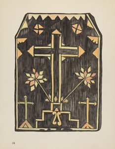 Plate 46: Straw Applique Design: Fra porteføljen "Spanish Colonial Designs of New Mexico" av American 20th Century