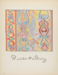 Plate 48: Buckskin Design: Fra porteføljen "Spanish Colonial Designs of New Mexico" av American 20th Century
