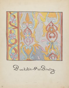 Plate 48: Buckskin Design: Fra porteføljen "Spanish Colonial Designs of New Mexico" av American 20th Century
