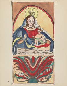 Plate 7: Our Lady of Mt. Carmel: Fra porteføljen "Spanske kolonialdesign i New Mexico" av American 20th Century