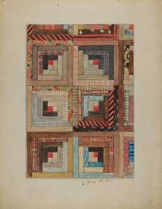 Quiltede stykker - Firkanter av American 20th Century