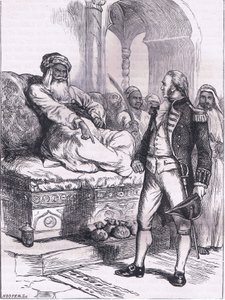 Captain Bainbridge and the Dey of Algiers, illustrasjon fra Cassells History of the United States utgitt av Cassell, Petter & Galpin, ca. 1900 (litho) av American English school
