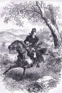 Escape of Benedict Arnold, illustrasjon fra Cassells History of the United States utgitt av Cassell, Petter & Galpin, ca. 1900 (litho) av American English school