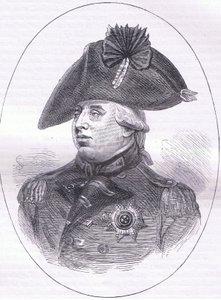 King George III, illustrasjon fra Cassells History of the United States utgitt av Cassell, Petter & Galpin, ca. 1900 (litho) av American English school