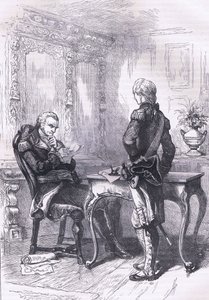 Lafayette og Washington, illustrasjon fra Cassells History of the United States utgitt av Cassell, Petter & Galpin, ca. 1900 (litho) av American English school