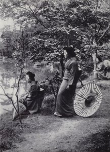 Et avslappende tilfluktssted ved innsjøen, Kinkakuji-klosteret (s/hvitt-bilde) av American Photographer (after)